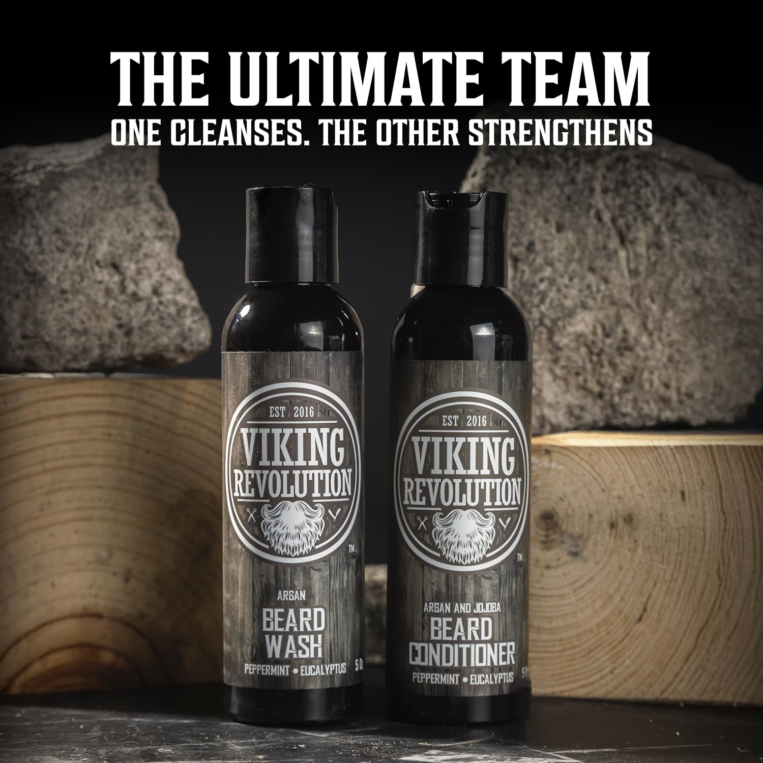 The Peppermint & Eucalyptus Beard Grooming Kit: The Ultimate Team for superior beard grooming.