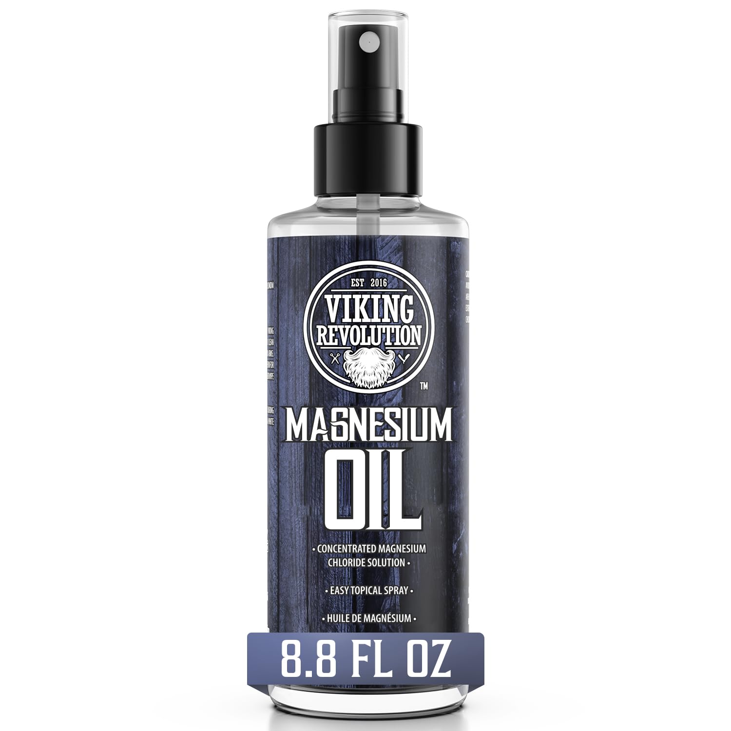 Spray bottle of Magnesium Oil (8.8 fl oz) shown on a white background.