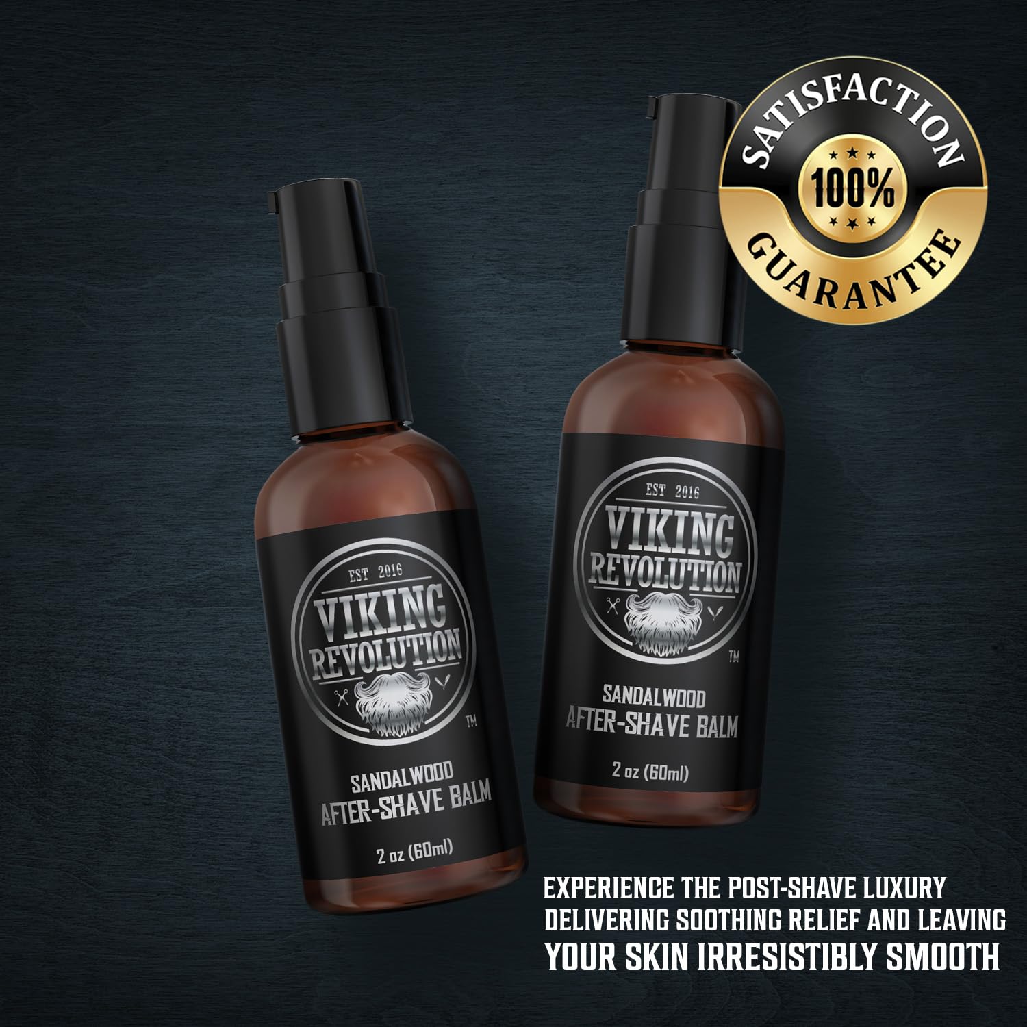 Two bottles of After-Shave Balm for Men (2pk) to soothe irritation, satisfaction guaranteed.