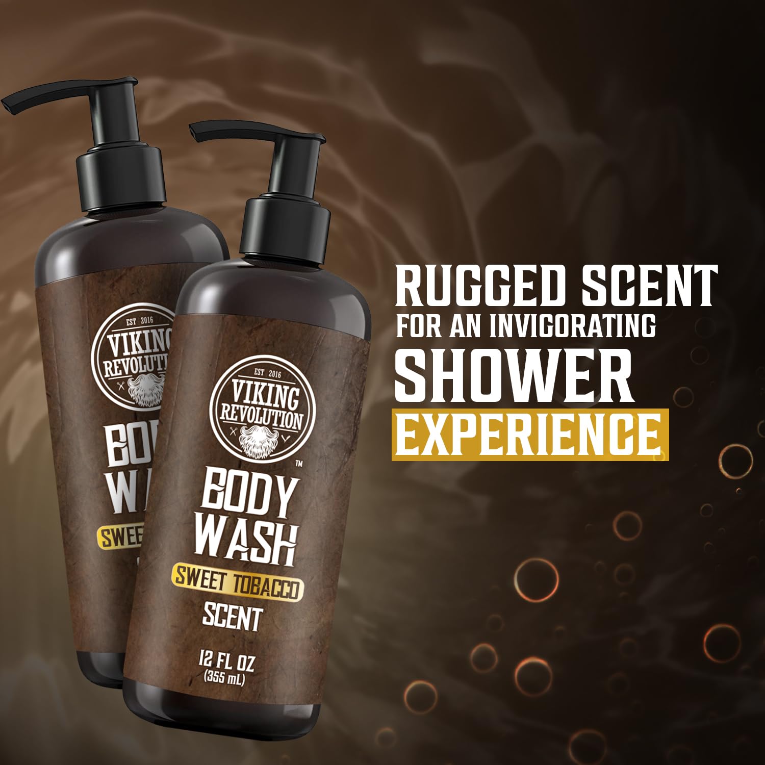 Two Sweet Tobacco body washes for men deliver a rugged scent and an invigorating shower experience.