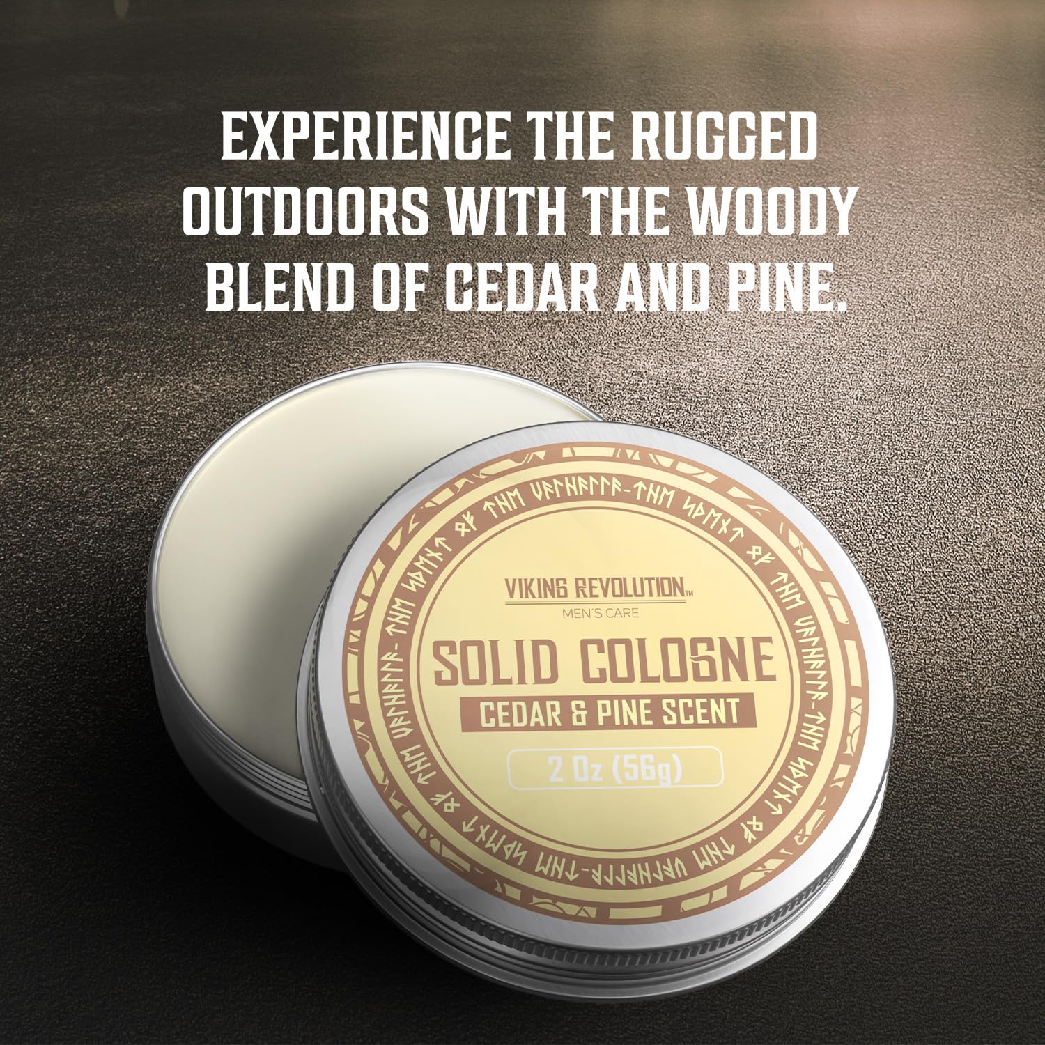 Solid Cologne 2 Oz Single Cedar & Pine: manly scent evokes the rugged outdoors with cedar and pine aroma.
