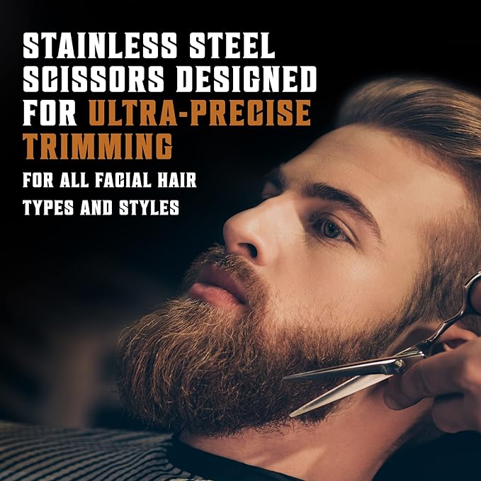 Beard Comb & Brush Set w/ Travel Pouch