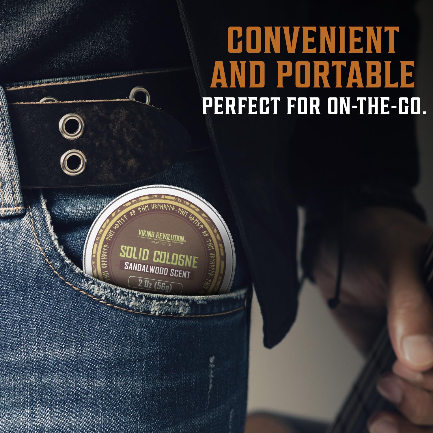 Manly fragrance in a pocket: Solid Cologne 2 Oz Single Sandalwood is convenient and portable.