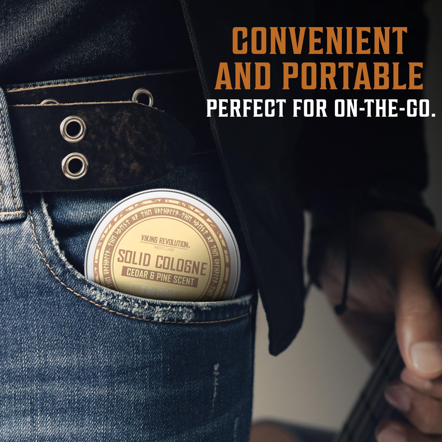 Solid Cologne 2 Oz Cedar & Pine: a portable, manly fragrance in a tin for your jeans pocket.