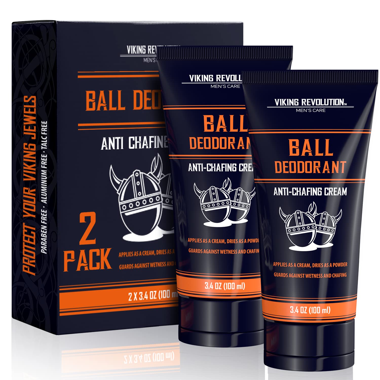 Two tubes and a box of Ball Deodorant cream, 2 pack, 3.4 oz each.