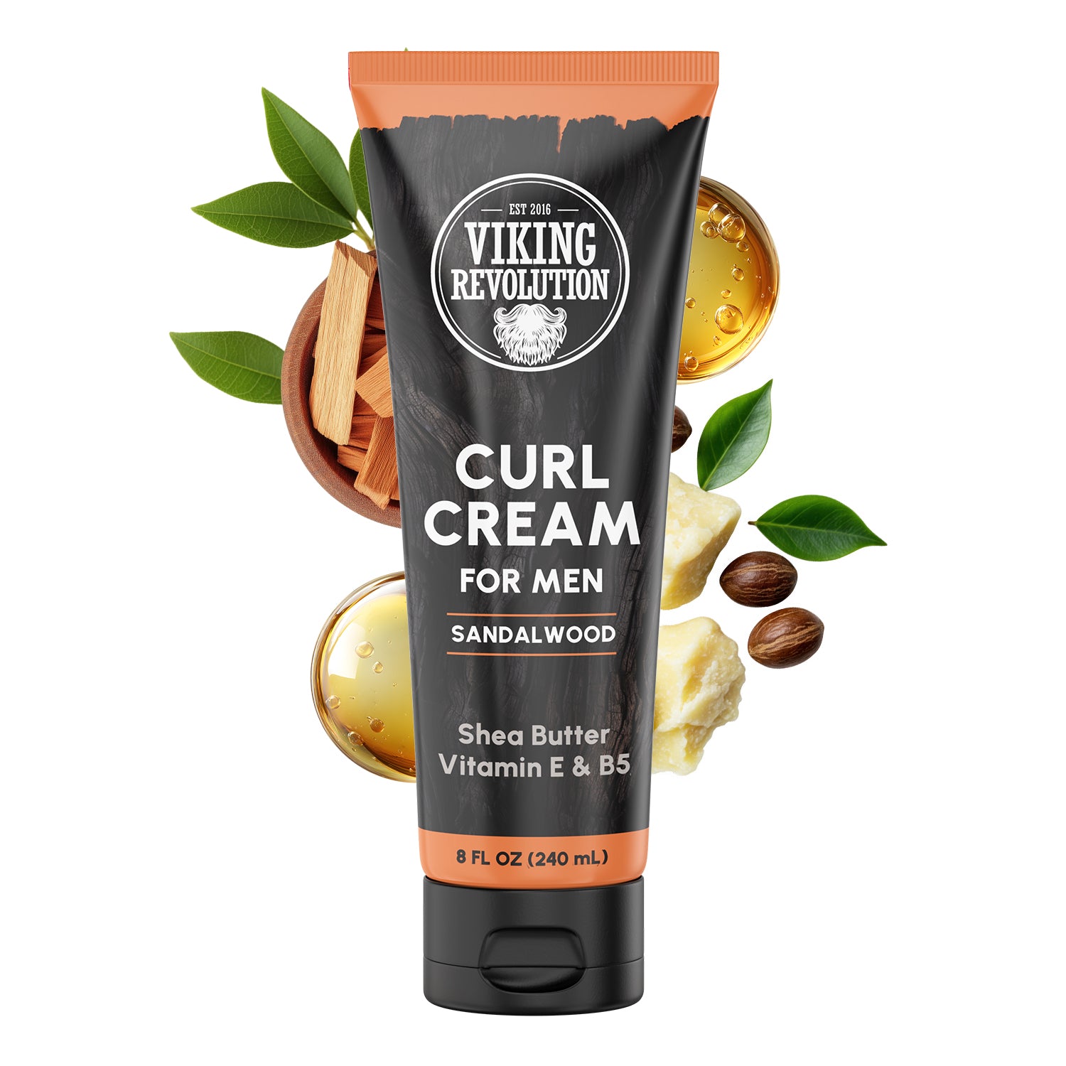 Sandalwood Curling Cream (8fl oz) for men—top pick for curly hair styling.