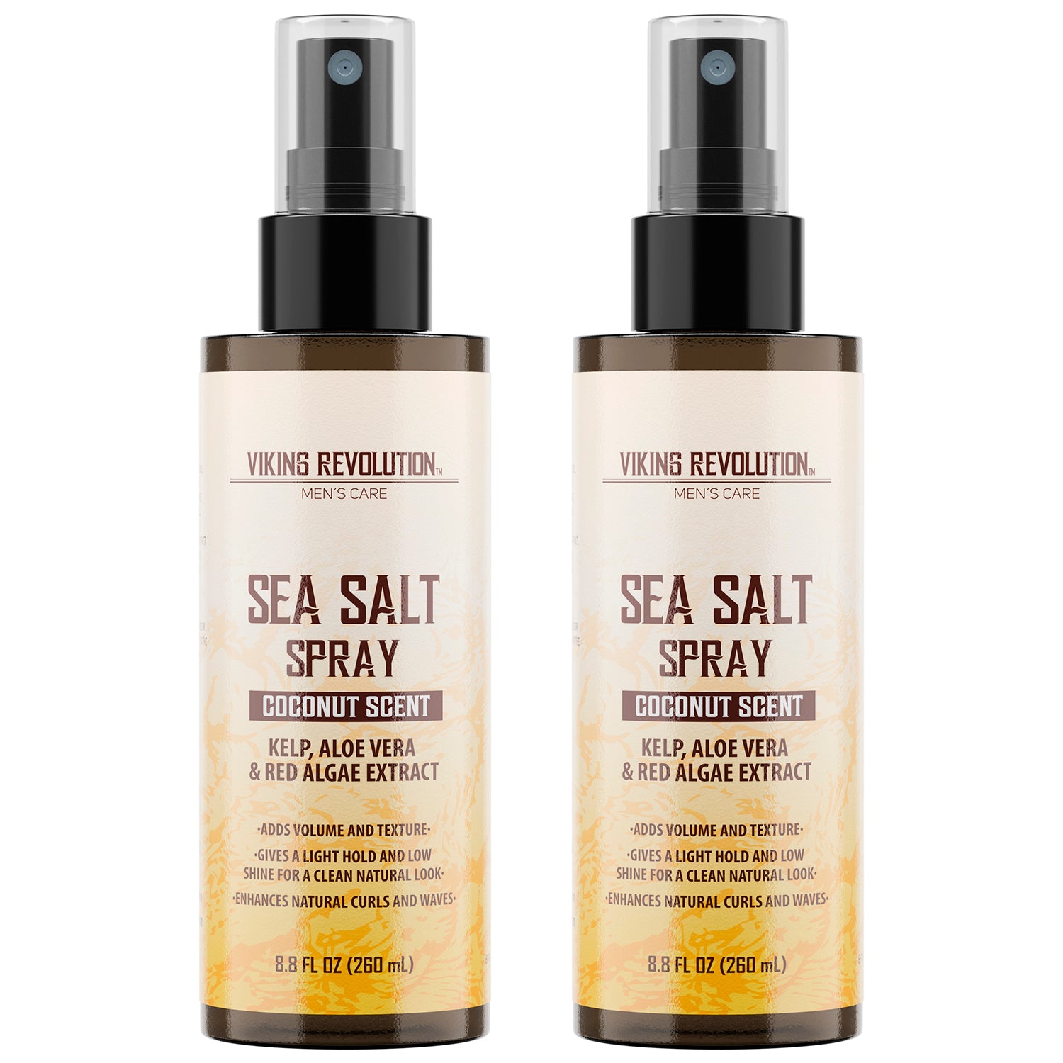 Coconut sea salt hair spray for men by Viking Revolution, beachy texture & coconut scent, 8.8 fl oz.