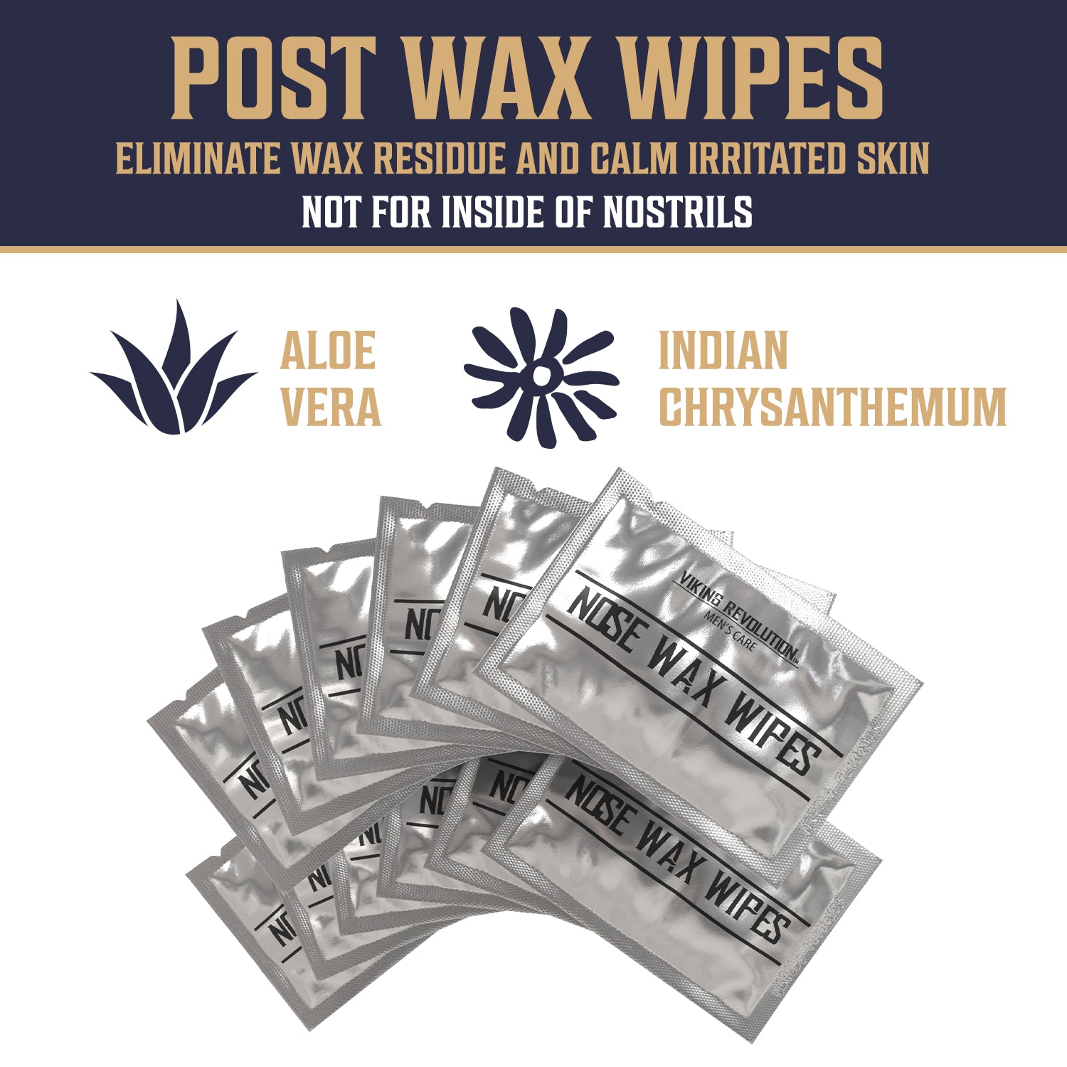 Image of Nose Wax Kit with aloe and chrysanthemum, ideal for lasting results; avoid use in nostrils.