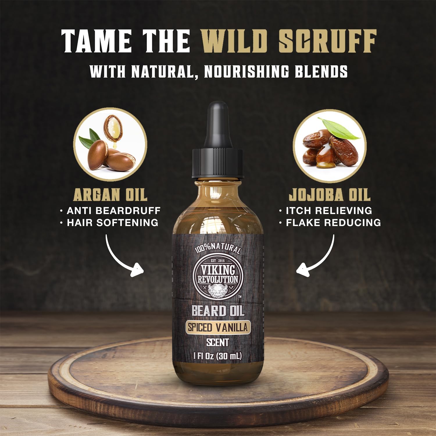 Ultimate Spiced Vanilla Beard Kit: wash, conditioner, oil, balm & comb for softer, well-groomed beards.