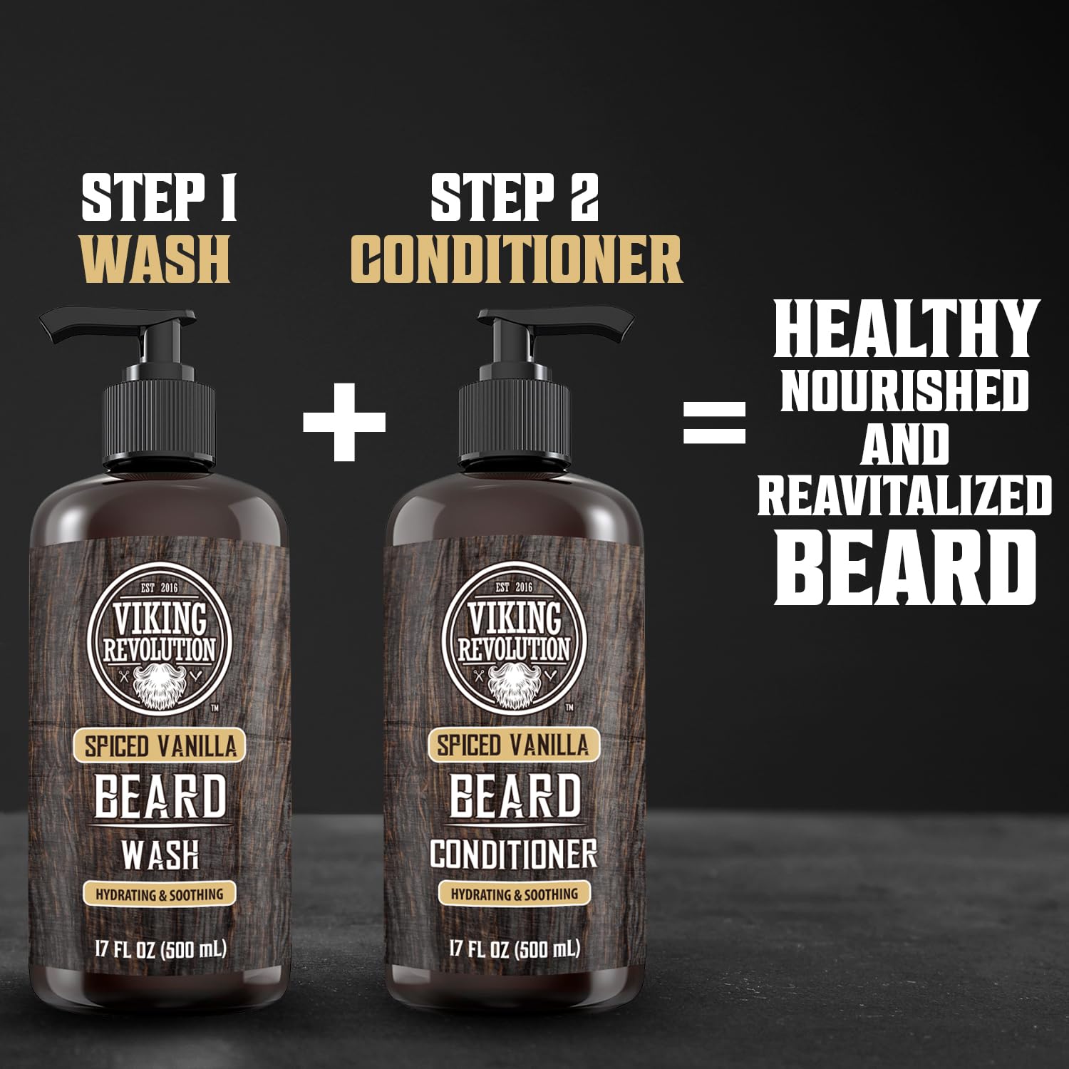 Beard Conditioner Spiced Vanilla with Argan and Jojoba Oil for a healthy, nourished beard.