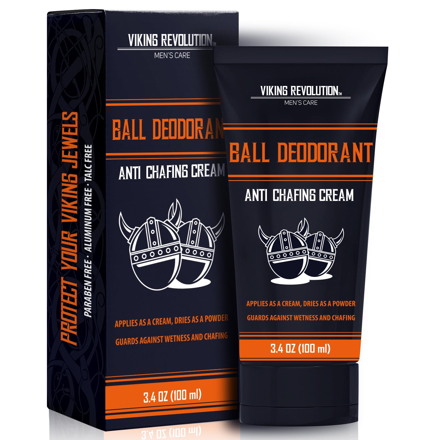 Viking Revolution Ball Deodorant for Men, 3.4 oz, hypoallergenic and anti-chafing design.