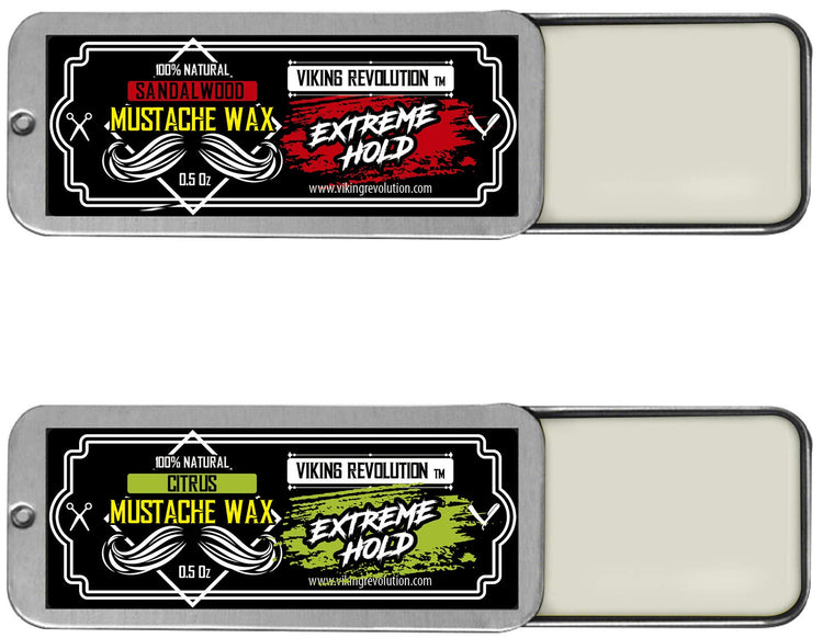 Citrus & Sandalwod Extreme Hold Mustache Wax - 2 Pack
