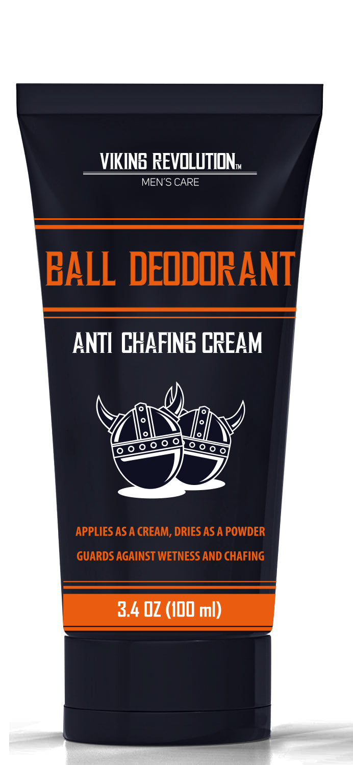 Viking Revolution black tube, 3.4 oz, hypoallergenic anti-chafing mens Ball Deodorant.