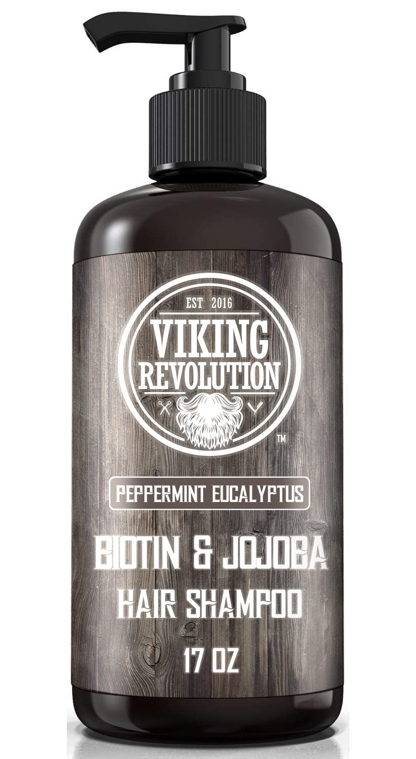 The 17 oz Eucalyptus & Peppermint Shampoo Set combats dandruff and thinning hair.