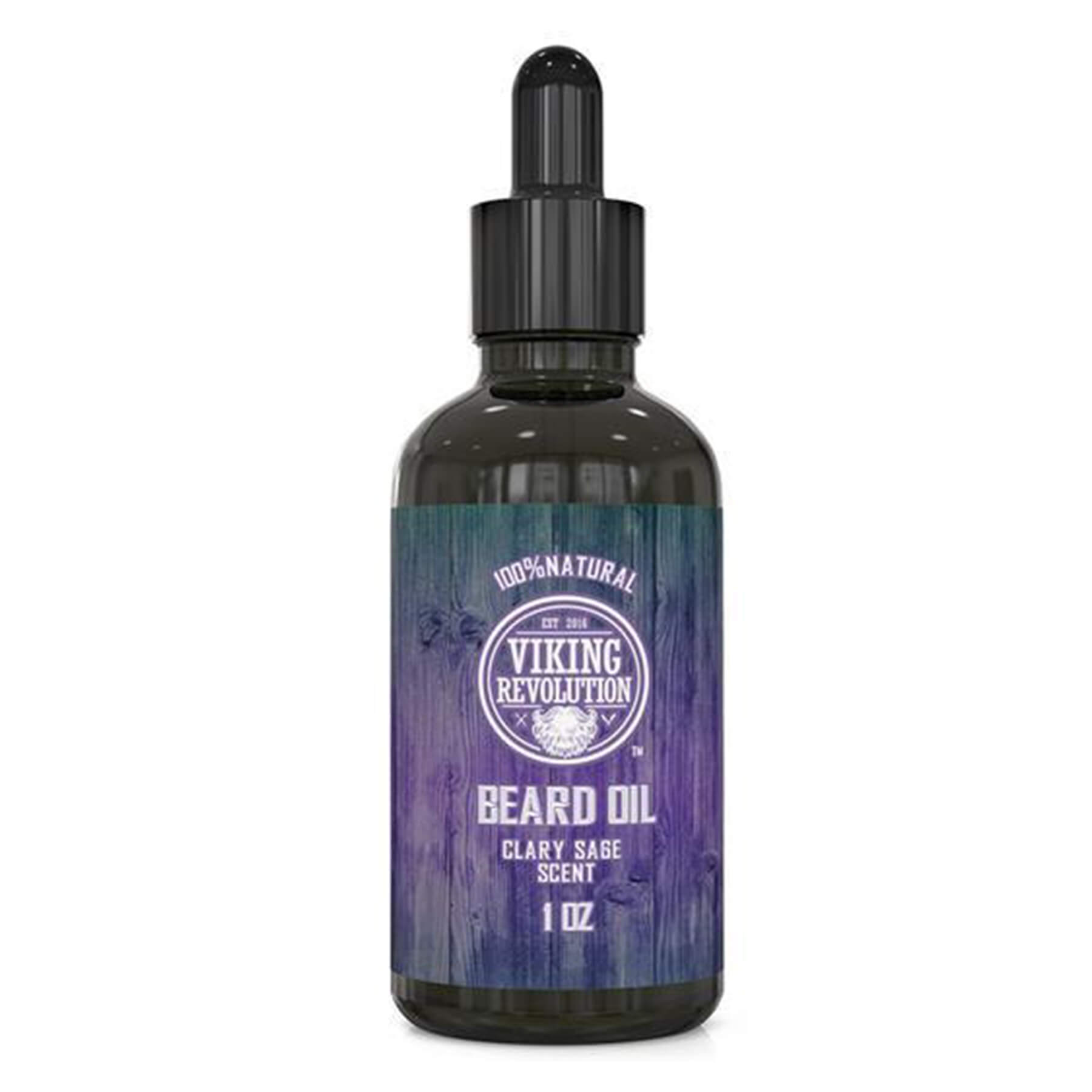 Discover the Clary Sage Beard Oil by Viking Revolution, meticulously crafted with organic oils for a natural touch, conveniently packaged in a 1 oz bottle.