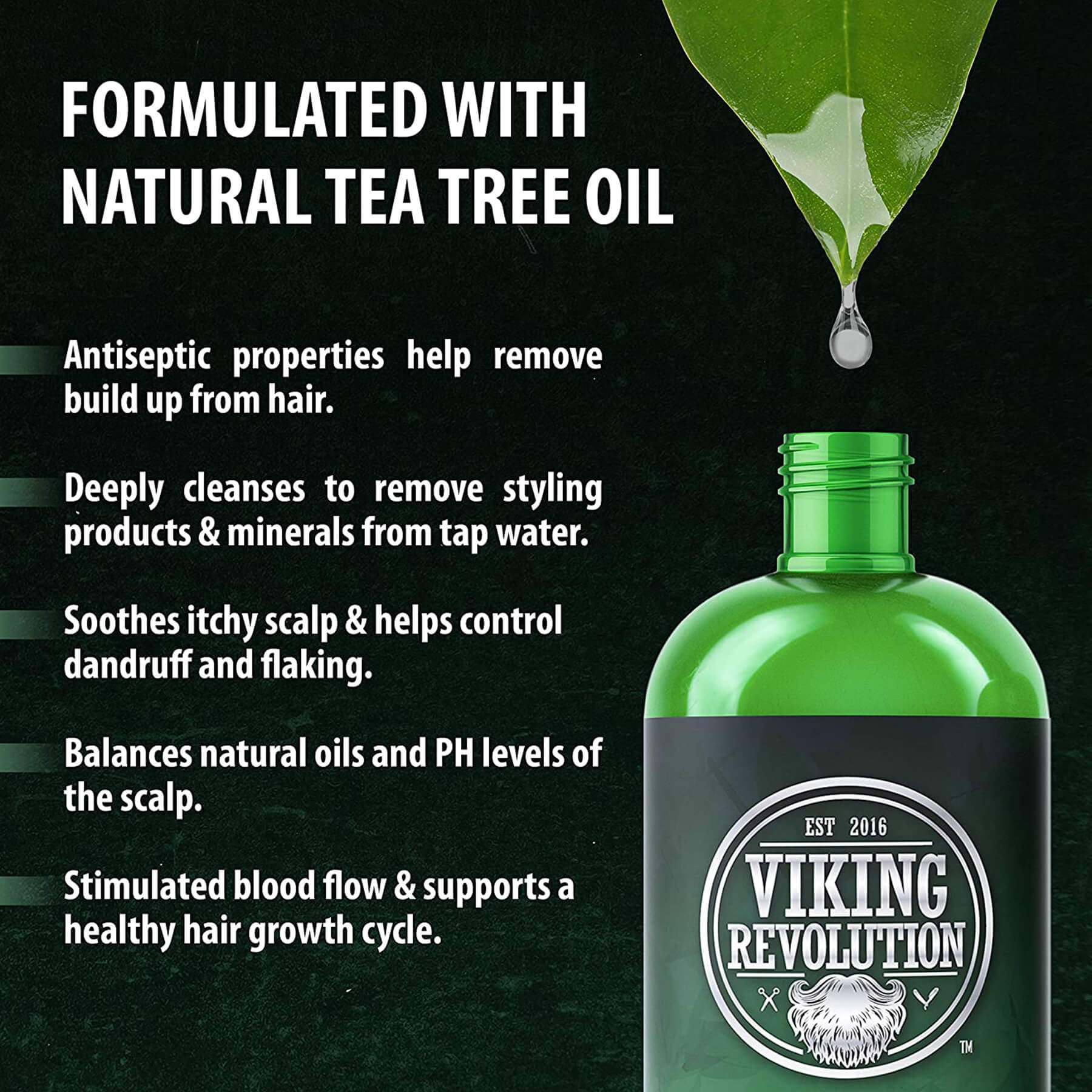 Tea Tree Oil Shampoo & Conditioner Set - 17oz