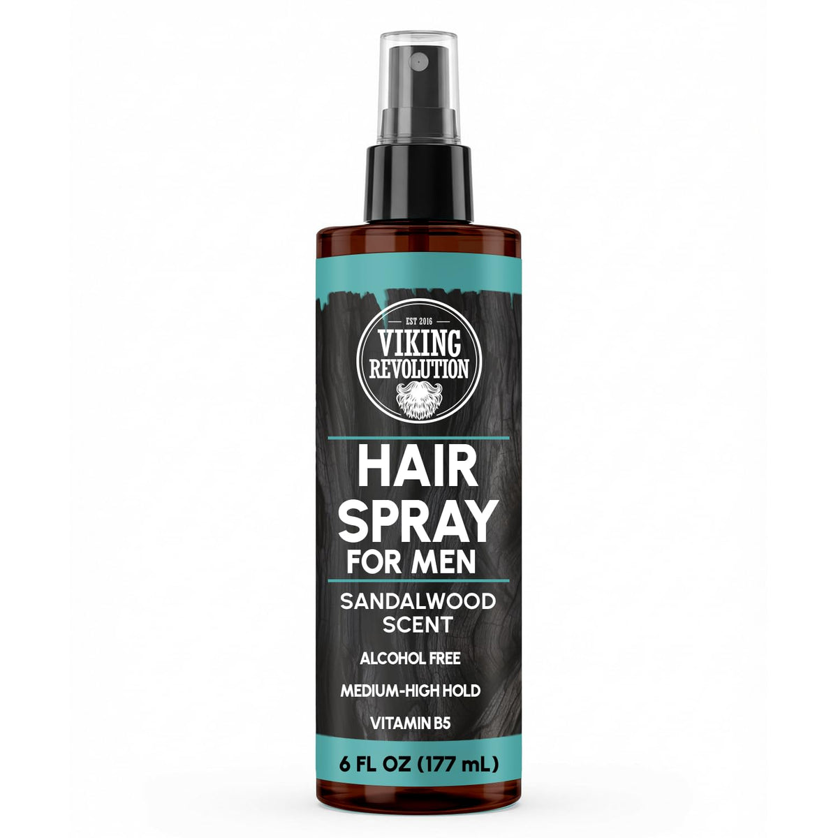 Men’s Non Aerosol Hair Spray, Alcohol Free 6 fl oz, sandalwood scent, medium high hold.