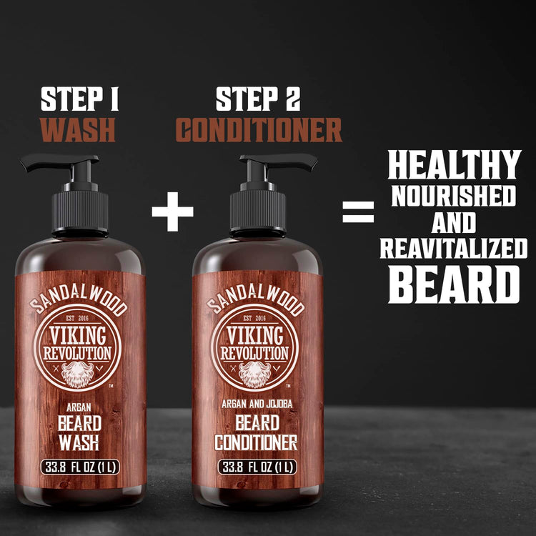 Sandalwood Beard Conditioner 33.8 fl oz: Healthy, revitalized beard with natural beard oil.