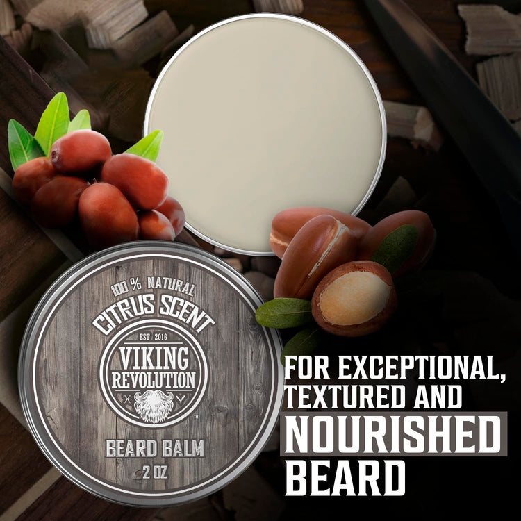 Citrus Beard Balm tin, all-natural ingredients, perfect for nourishing your beard with a citrus scent.