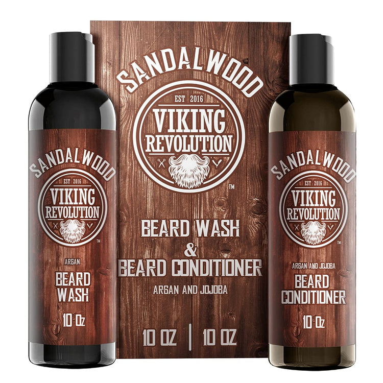 Viking Revolution - Sandalwood Beard Wash & Conditioner Set - 10oz