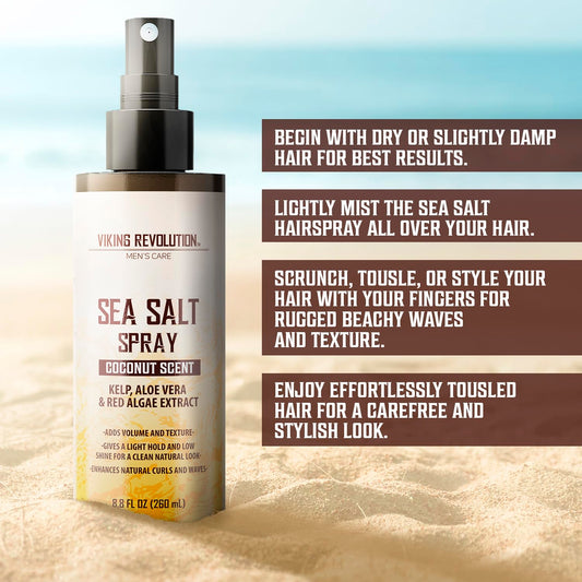Coconut sea salt hair spray for men