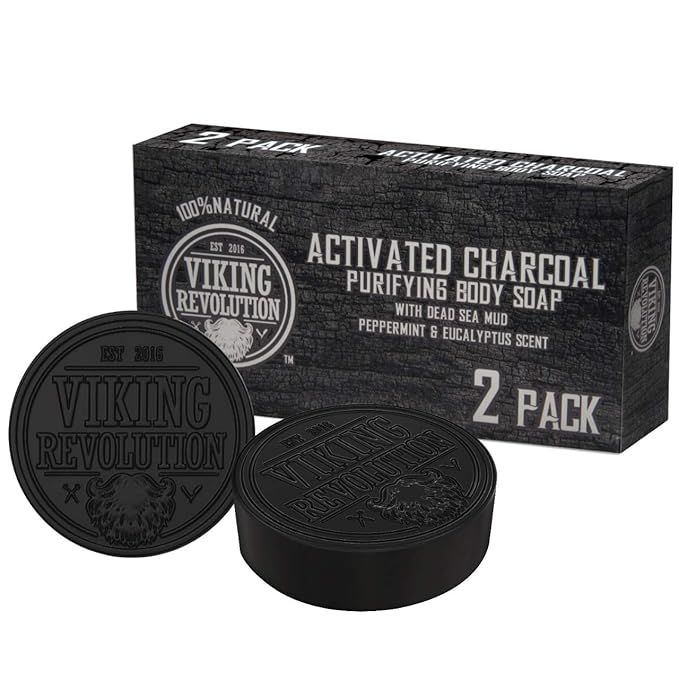 Activated Charcoal Soap w/ Dead Sea Mud - 2 Pack