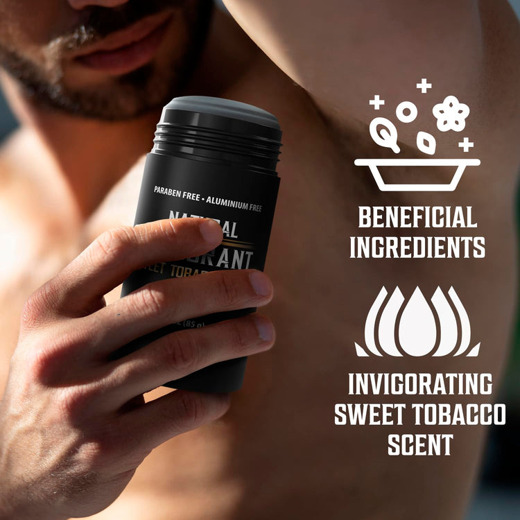 Sweet Tobacco Natural Deodorant - Natural Deodorant for Men Charcoal 3oz
