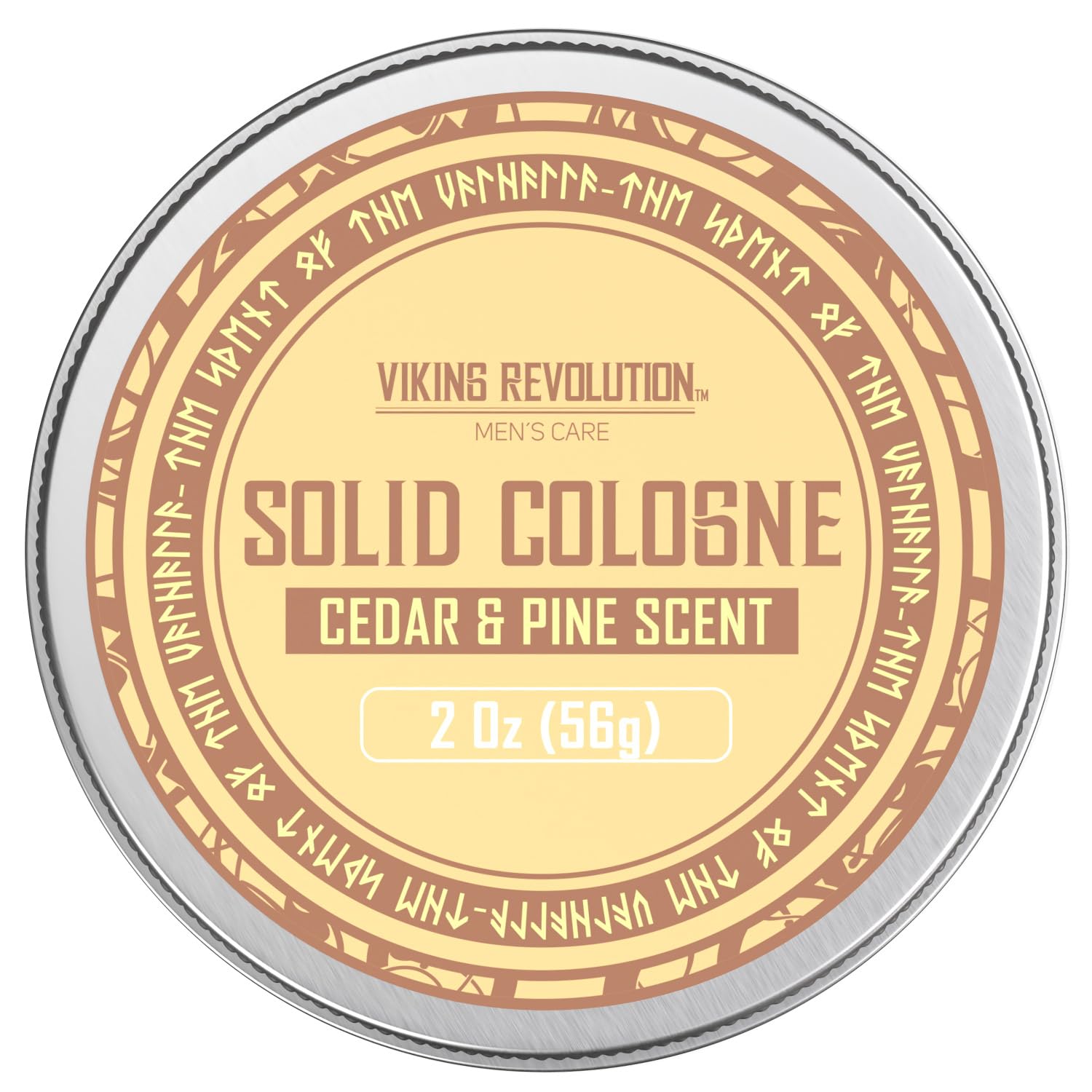 Tin of Solid Cologne 2 Oz Cedar & Pine for a manly scent.