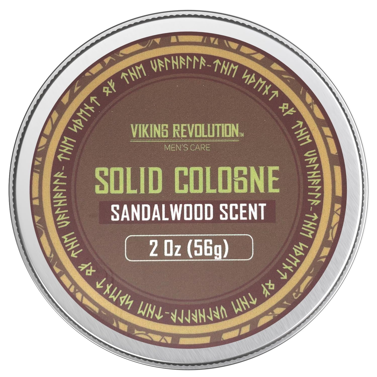 Viking Revolution Solid Cologne 2 oz, Sandalwood scent, alcohol-free, manly fragrance.