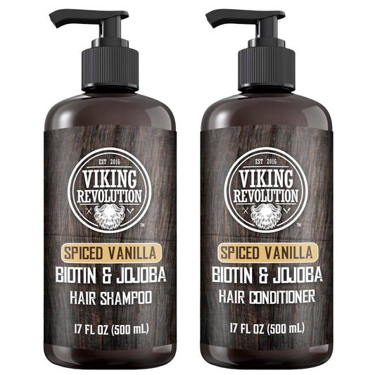 Beard Wash and Beard Conditioner 17oz Spiced Vanilla