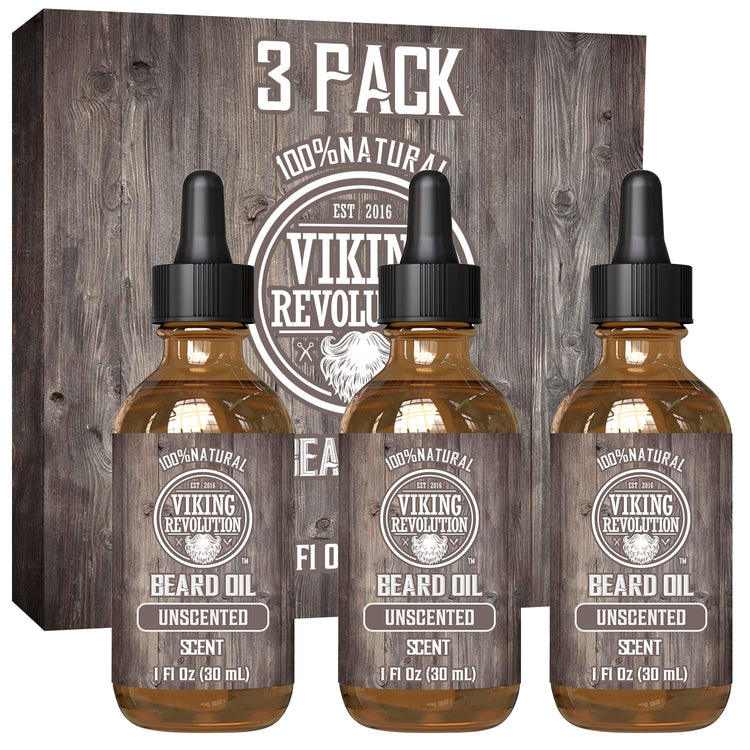 Viking Revolution Natural Beard Oil (3 Packs)