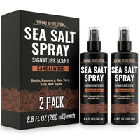 Viking Revolution Sea Salt Spray for Men, Sandalwood, 8.8 fl oz, biotin & botanicals, 2-pack.