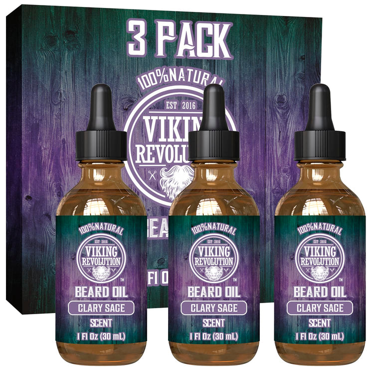 Viking Revolution Natural Beard Oil (3 Packs)