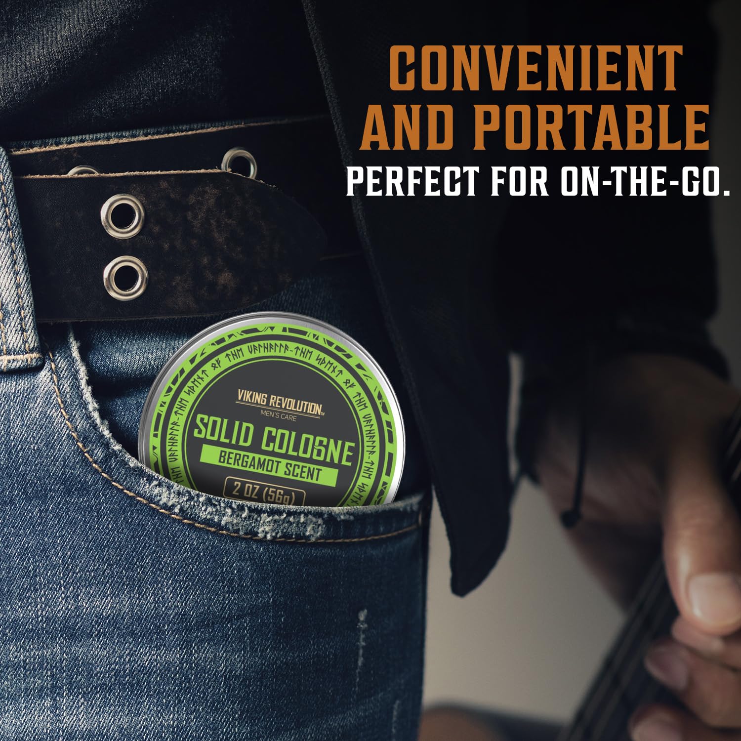 Bergamot Mens Solid Cologne 2 Oz: Convenient, portable, alcohol-free—perfect for on-the-go.