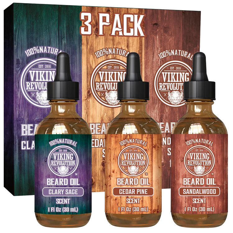 Viking Revolution Natural Beard Oil (3 Packs)