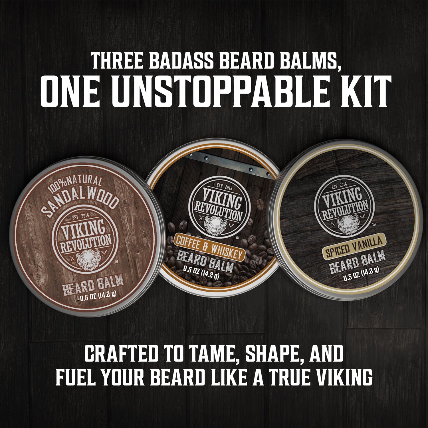 Ultimate Beard Care Collection—includes balm, oil, brush, comb & pen; perfect gift for men.
