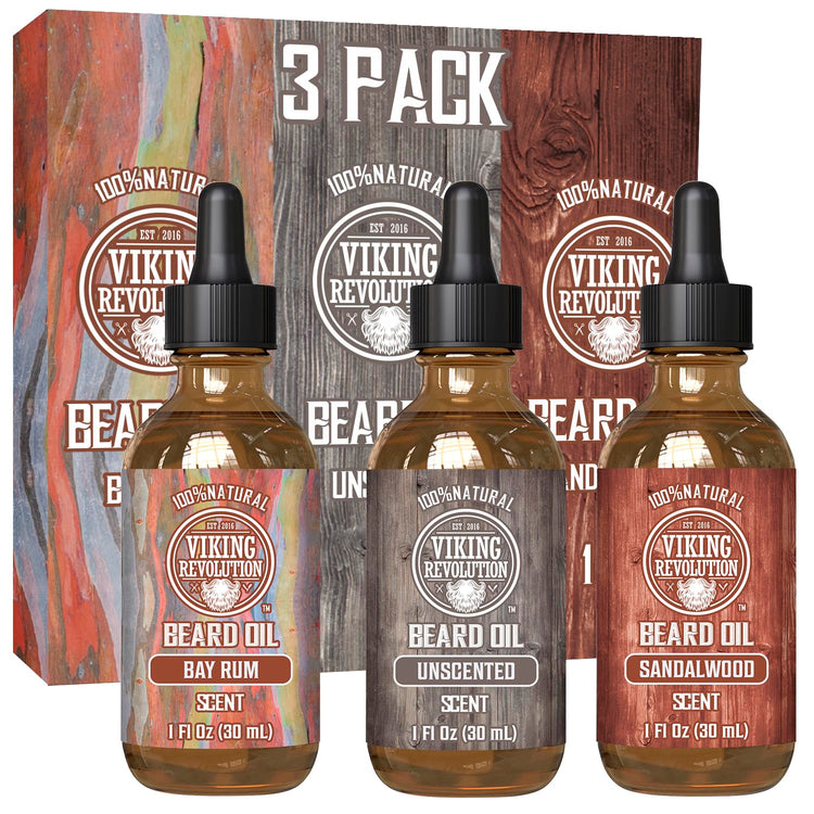 Viking Revolution Natural Beard Oil (3 Packs)