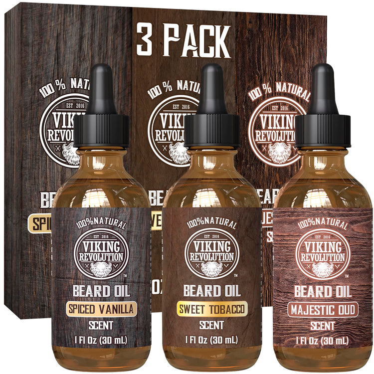 Viking Revolution Natural Beard Oil (3 Packs)