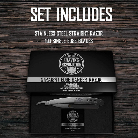 Viking Revolution - Straight Edge Barber Razor w/100 Single Edge Blades offer