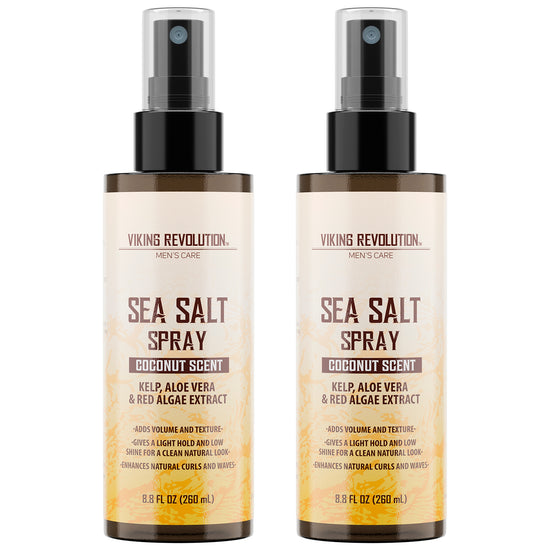 Coconut sea salt hair spray for men by Viking Revolution, beachy texture & coconut scent, 8.8 fl oz.