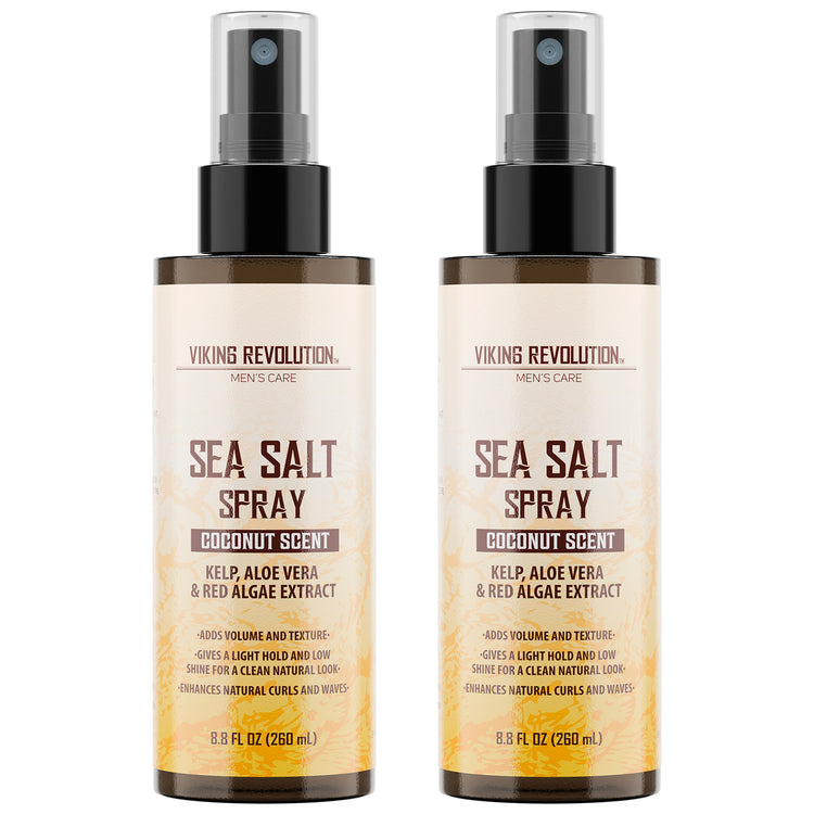 Coconut sea salt hair spray for men by Viking Revolution, beachy texture & coconut scent, 8.8 fl oz.