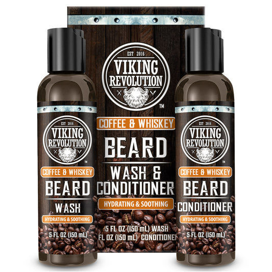 Coffee & Whiskey Beard Wash & Conditioner Set - 5oz