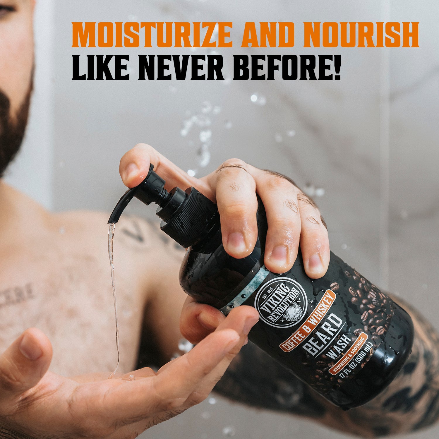 Coffee & Whiskey Beard Wash and Conditioner Set (17 Oz)