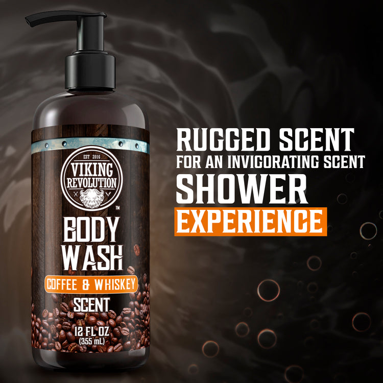 Coffee & Whiskey Body Wash - 12oz: Rugged scent for an invigorating shower experience.