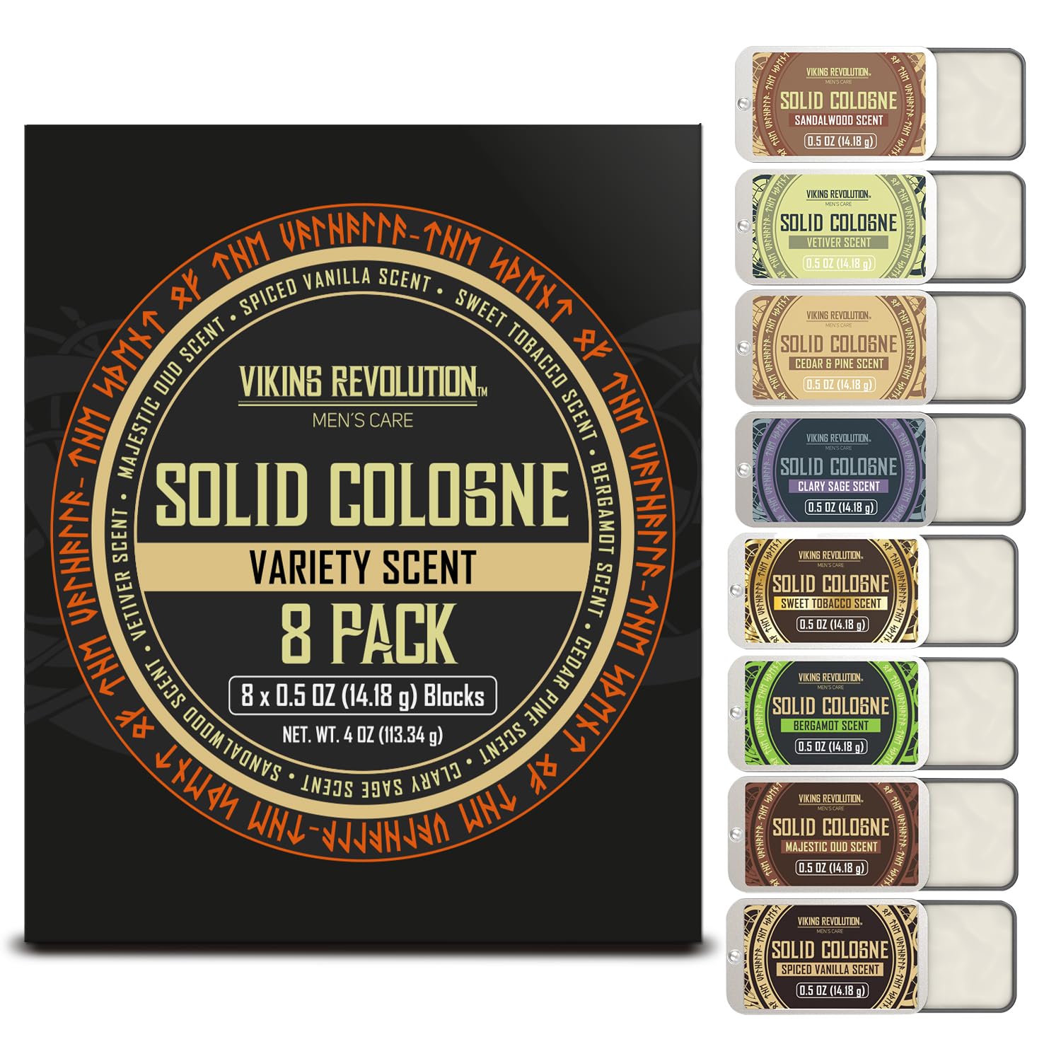 Solid Cologne 8 Pack offers men eight unique travel-size colognes in one convenient set.