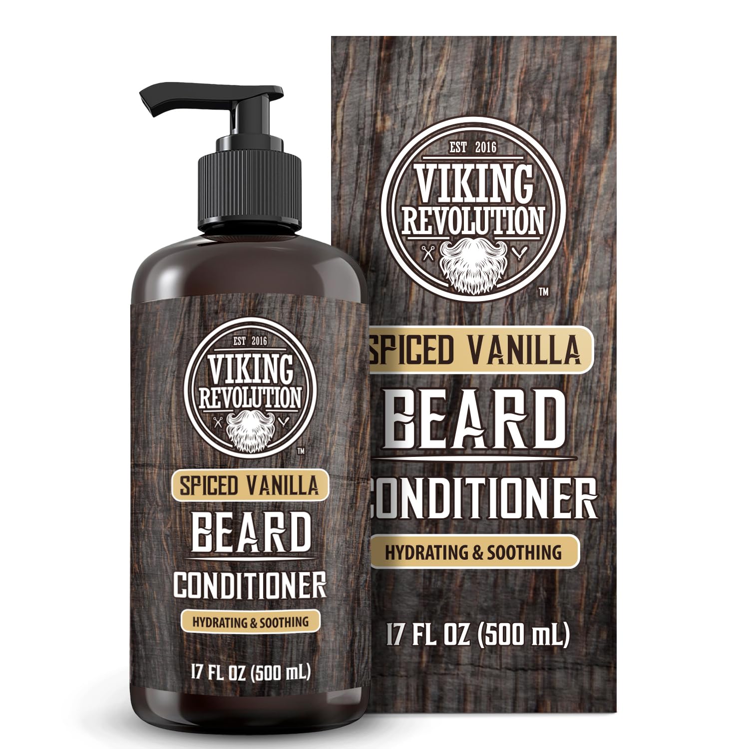 Spiced Vanilla Beard Conditioner 17oz, with Argan and Jojoba Oils.