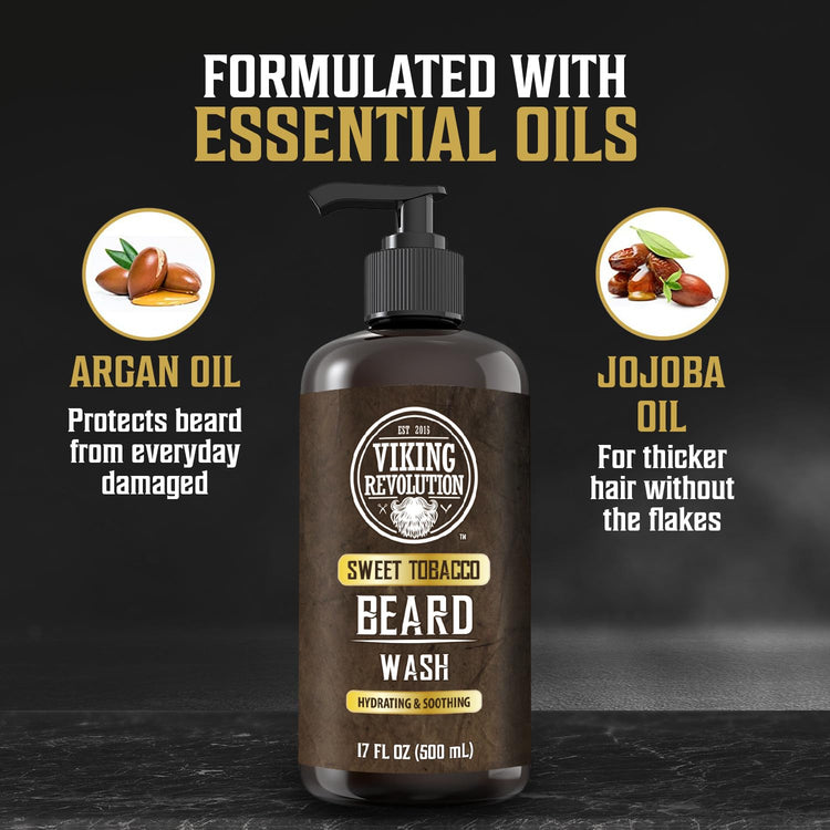 Sweet Tobacco Beard Wash with Argan Oil and Jojoba 17oz