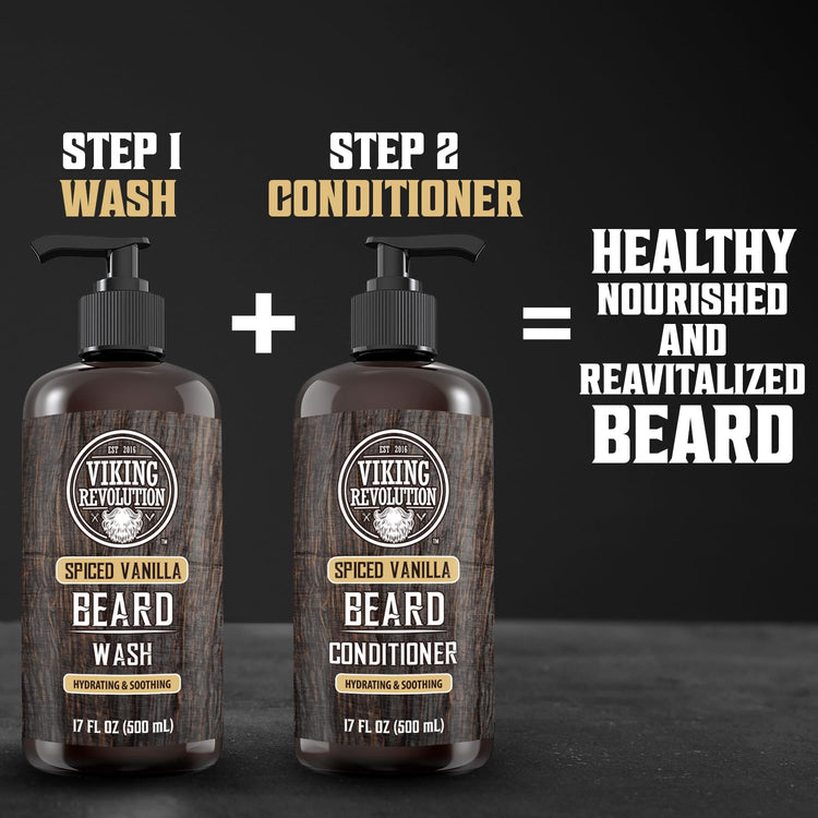 Beard Wash Spiced Vanilla with Argan & Jojoba, 17oz: For healthy, nourished, revitalized beard growth.