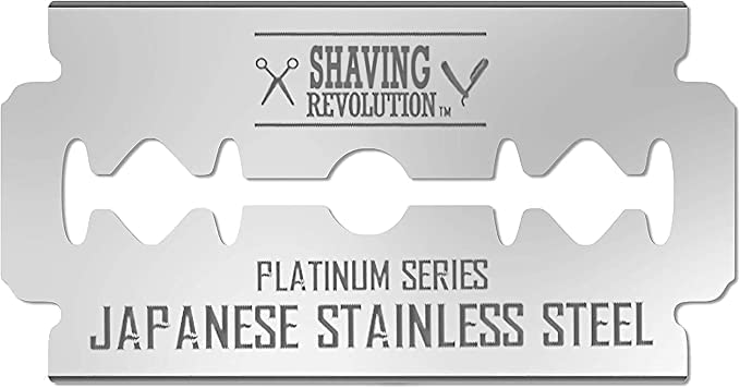 Experience the Shaving Revolution with our Double Edge Razor Blades (100 Count), crafted from premium Japanese stainless steel for precision and durability. Featuring the Platinum Series text, this safety razor is designed for smooth edging and an exceptional shaving experience.