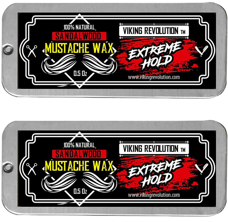 Sandalwood Extreme Hold Mustache Wax - 2 Pack